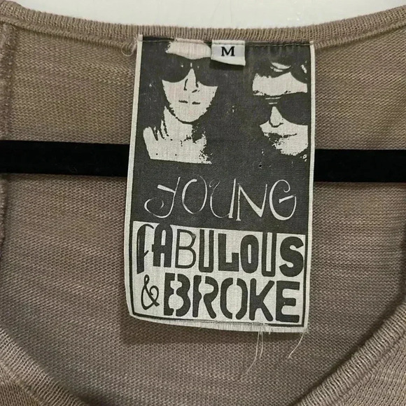 Young Fabulous and Broke Gabby Ombré oversized & Asymmetrical Long Sleeve Top M - Picture 3 of 4